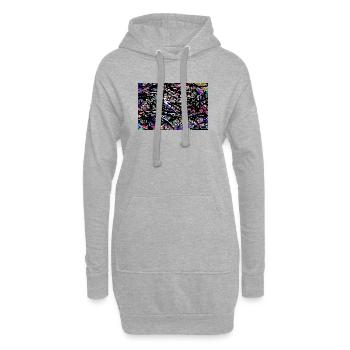 Chujugi - Sweat-shirt à capuche long Femme - gris chiné - Devant