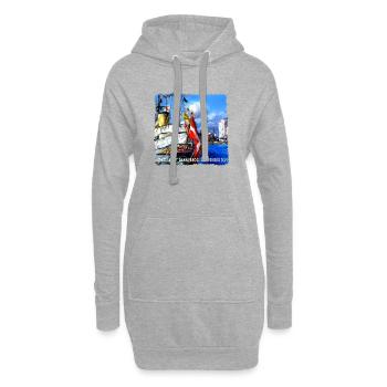 Kongeskibet_dannebro - Hoodie-Kleid - Grau meliert - Vorne