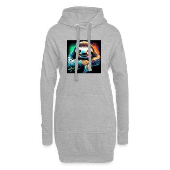 paresse - Sweat-shirt à capuche long Femme - gris chiné - Devant