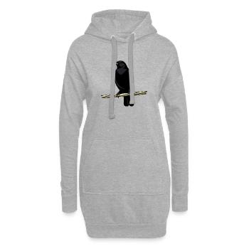 Observation urbaine des oiseaux : conception minimale de la nature - Sweat-shirt à capuche long Femme - gris chiné - Devant