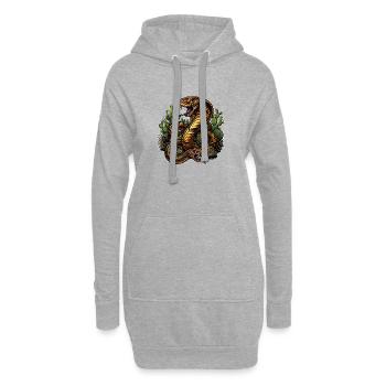 Cobra du désert et son compagnon - Sweat-shirt à capuche long Femme - gris chiné - Devant
