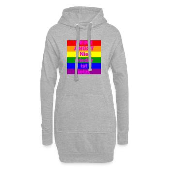 KEINE ANGST NIE WIEDER IST JETZT,  NO NZS, NO AFD - Hoodie-Kleid - Grau meliert - Vorne