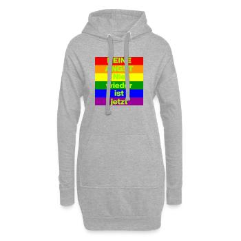 KEINE ANGST NIE WIEDER IST JETZT,  NO NZS, NO AFD - Hoodie-Kleid - Grau meliert - Vorne