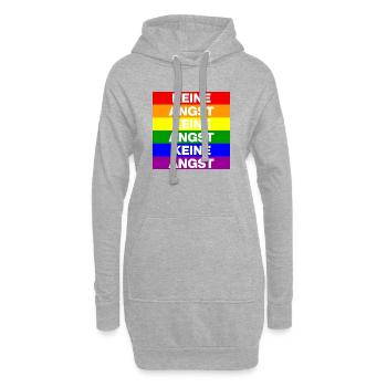 KEINE ANGST VOR FASCHISTEN, NO NZS, NIE WIEDER - Hoodie-Kleid - Grau meliert - Vorne