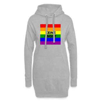 KEINE ANGST VOR FASCHISTEN, NO NZS, NIE WIEDER - Hoodie-Kleid - Grau meliert - Vorne