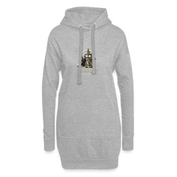 Lance Spartan Warrior Design en or - Sweat-shirt à capuche long Femme - gris chiné - Devant