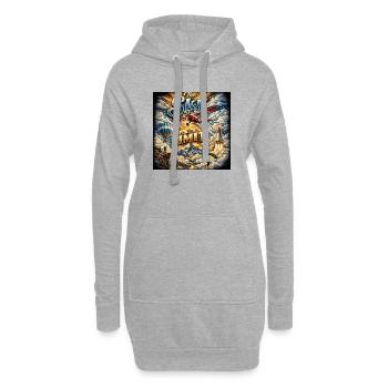 Il n’y a pas de limite - Sweat-shirt à capuche long Femme - gris chiné - Devant