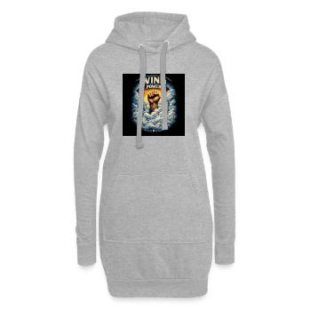 Windkracht vuist over wolken - Hoodiejurk - grijs gemêleerd - Voor