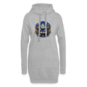 Chope de bière avec casque – Festival de musique - Sweat-shirt à capuche long Femme - gris chiné - Devant