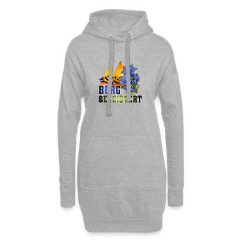 Bergbegeistert-Enzian - Hoodie-Kleid - Grau meliert - Vorne