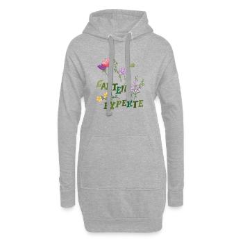 Expert en jardinage - Sweat-shirt à capuche long Femme - gris chiné - Devant