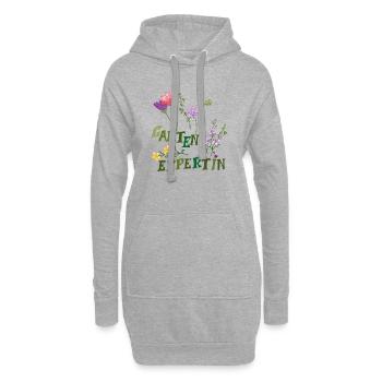 Gartenexpertin  - Hoodie-Kleid - Grau meliert - Vorne