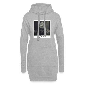 Fahrrad - Hoodie-Kleid - Grau meliert - Vorne