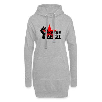 Widerstand - Keine Angst - Hoodie-Kleid - Grau meliert - Vorne