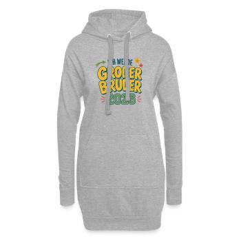 Großer Bruder 2026 - Hoodie-Kleid - Grau meliert - Vorne