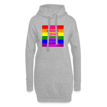 KEINE ANGST, NO NZS, NIE WIEDER, ANTIFASCHISMUS - Hoodie-Kleid - Grau meliert - Vorne