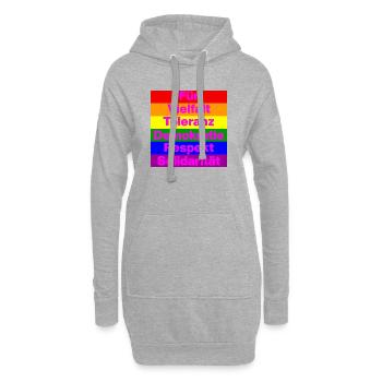 VIELFALT TOLERANZ DEMOKRATIE RESPEKT SOLIDARITÄT - Hoodie-Kleid - Grau meliert - Vorne