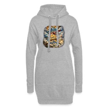 Le ciel est la limite - Sweat-shirt à capuche long Femme - gris chiné - Devant