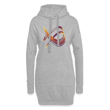 Golden Chaos Ride – Chaos Theory - Hoodie Dress - heather grey - Front