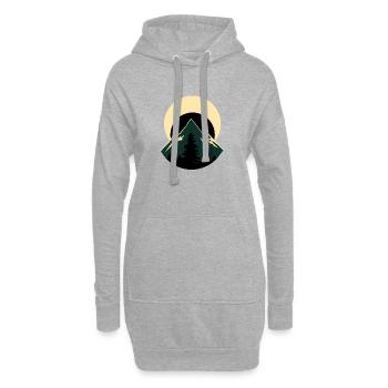 Évasion de la Montagne de la Lune Nordique - Sweat-shirt à capuche long Femme - gris chiné - Devant