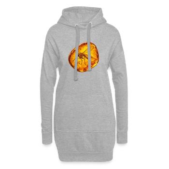 Mosquito in Amber - Hoodie Dress - heather grey - Front