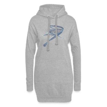 Le chemin de fer secret – Théorie du chaos - Sweat-shirt à capuche long Femme - gris chiné - Devant