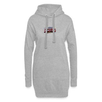 Je sais parler anglais, mais que dans ma tête. - Sweat-shirt à capuche long Femme - gris chiné - Devant