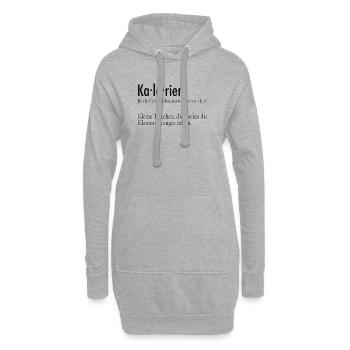 Kalorien Definition – Lustiger Spruch - Hoodie-Kleid - Grau meliert - Vorne