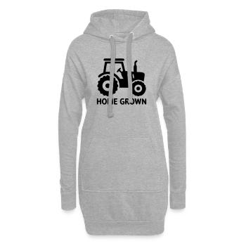 Insigne Tracteur Maison - Sweat-shirt à capuche long Femme - gris chiné - Devant