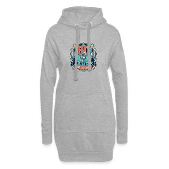 60 Jahre – immer noch nicht leise - Hoodie-Kleid - Grau meliert - Vorne