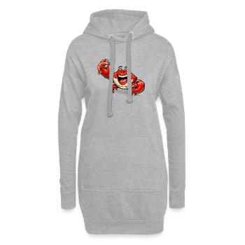Cancer qui riait - Sweat-shirt à capuche long Femme - gris chiné - Devant