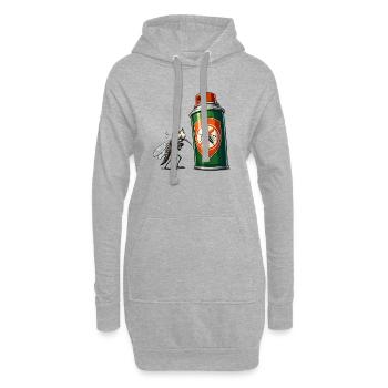 Moustiques vs Bombe aérosolière - Sweat-shirt à capuche long Femme - gris chiné - Devant