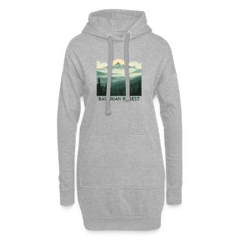 Bavarian Forest | Vintage National Park - Hoodie-Kleid - Grau meliert - Vorne