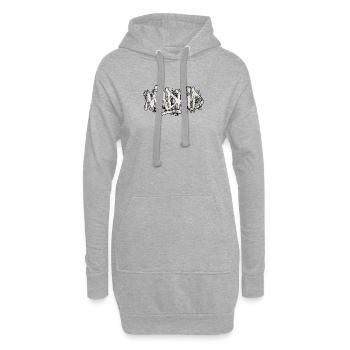 Madrid Graffiti Hip Hop - Sweat-shirt à capuche long Femme - gris chiné - Devant
