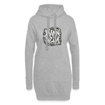 Mannheim Graffiti Hip Hop - Sweat-shirt à capuche long Femme - gris chiné - Devant