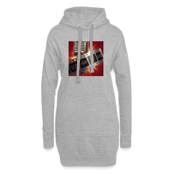 Podcast Studio Micro et Film - Sweat-shirt à capuche long Femme - gris chiné - Devant