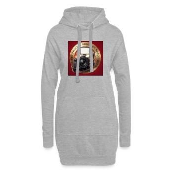 Cinéma et Podcast: Équipement Pro - Sweat-shirt à capuche long Femme - gris chiné - Devant