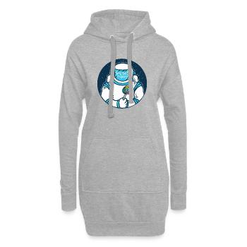 Sweet Galaxy Astronaut - Sweat-shirt à capuche long Femme - gris chiné - Devant