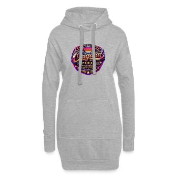 Insigne rétro Synthwave néon des années 1980 Original 1987 - Sweat-shirt à capuche long Femme - gris chiné - Devant