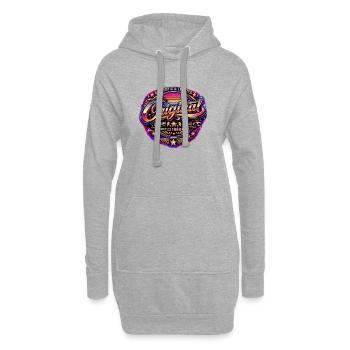 Insigne rétro Synthwave Neon des années 1980 Original 1988 - Sweat-shirt à capuche long Femme - gris chiné - Devant