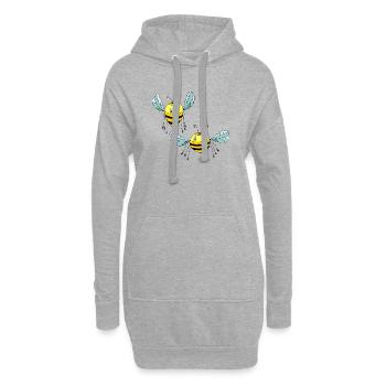Insectes - Sweat-shirt à capuche long Femme - gris chiné - Devant