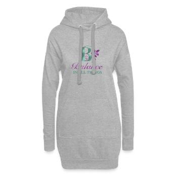 Balance_ _all_the_time - Sweat-shirt à capuche long Femme - gris chiné - Devant