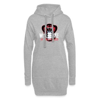 Cobra provoqué va frapper - Sweat-shirt à capuche long Femme - gris chiné - Devant