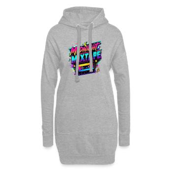 Midnight Mixtape 80er Jahre - Hoodie-Kleid - Grau meliert - Vorne