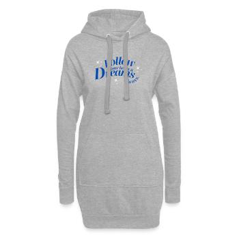 Suivez toujours votre cœur et vos rêves - Sweat-shirt à capuche long Femme - gris chiné - Devant