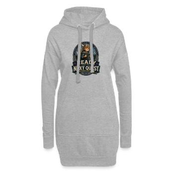 Quête viking : Prêt pour la prochaine aventure - Sweat-shirt à capuche long Femme - gris chiné - Devant