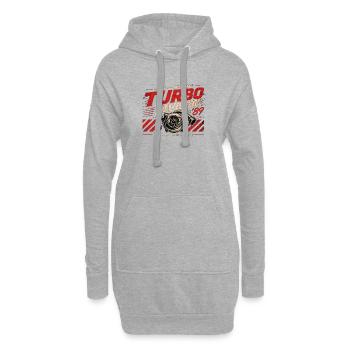 Turbo_Division_89 - Sweat-shirt à capuche long Femme - gris chiné - Devant