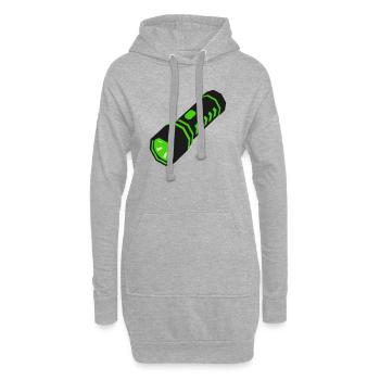 Taschenlampe Licht Icon - Hoodie-Kleid - Grau meliert - Vorne