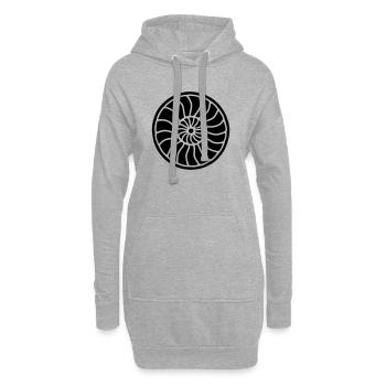 Ammonit - Hoodie-Kleid - Grau meliert - Vorne
