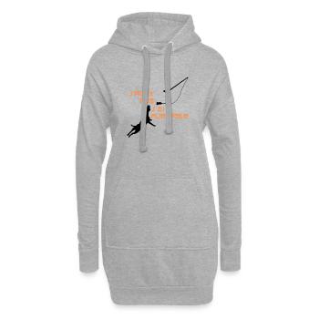 Staffie j'peux pas j'ai flirtpole sport - 002 - Sweat-shirt à capuche long Femme - gris chiné - Devant